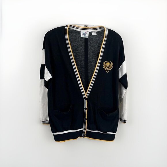 Vtg Active Elements Women’s Blue Long Sleeve Cardigan Size M Cozy Retro Knit - Picture 2 of 7